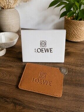 Loewe Brown Travel Mirror/Card Holder NEW